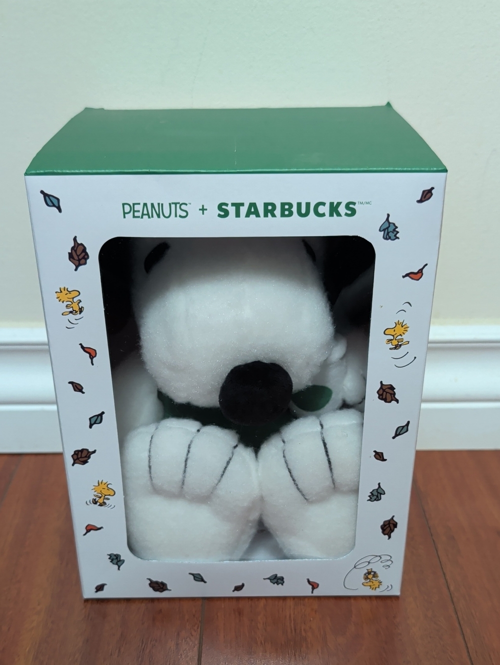 Peanuts x Starbucks Snoopy Plush in White with Black Accents
